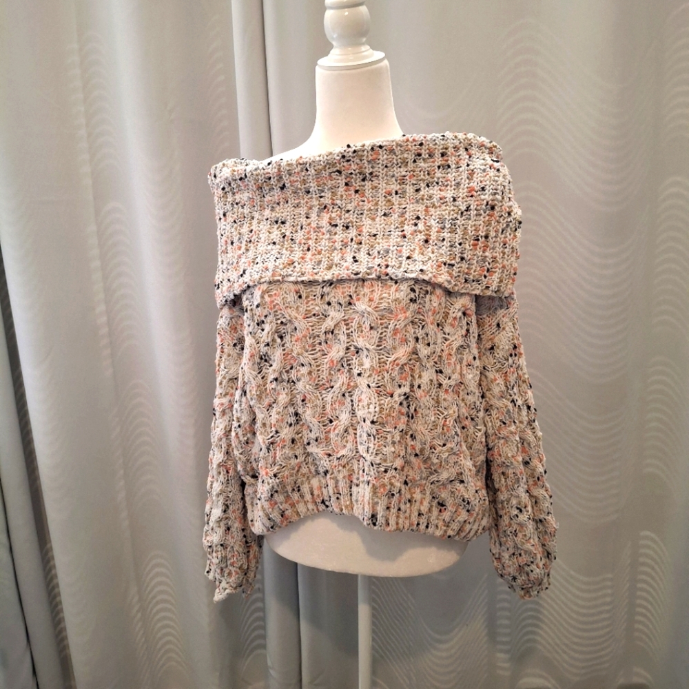 Anthropologies Moon & Madison Multicolored Flecked Knit Pullover Sweater M